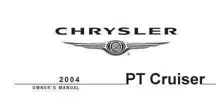 2004 Chrysler PT Cruiser owner's manual cover