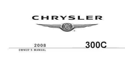 2008 Chrysler 300C owner's manual cover