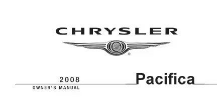 2008 Chrysler Pacifica owner's manual cover