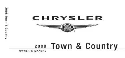 2008 Chrysler Town & Country owner's manual cover