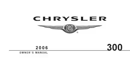 2006 Chrysler 300 Owner's Manual cover with Chrysler logo.