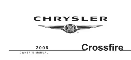 2006 Chrysler Crossfire Owner's Manual cover with Chrysler logo.