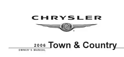 2006 Chrysler Town & Country Owner's Manual cover with Chrysler logo.